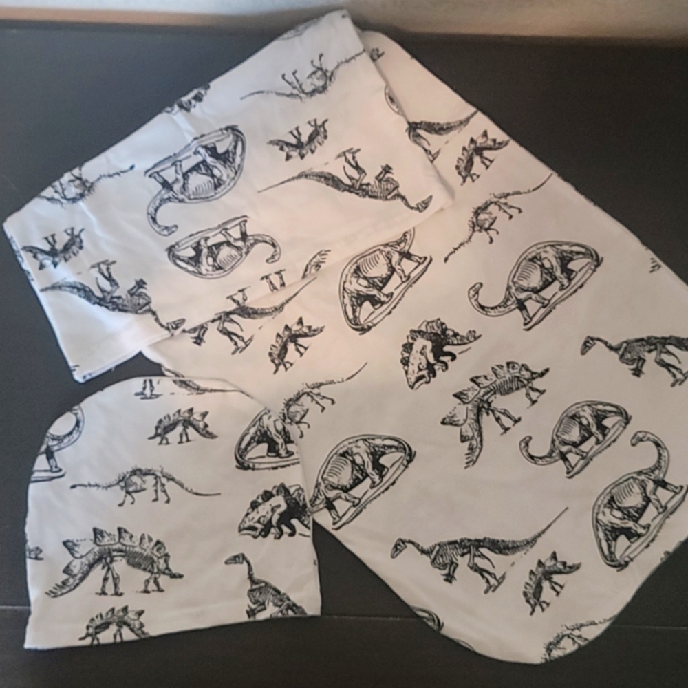 Dino swaddle & hat
